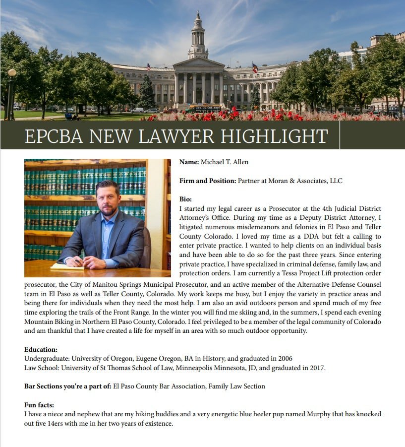 Mike Allen El Paso County Bar Association May 2022